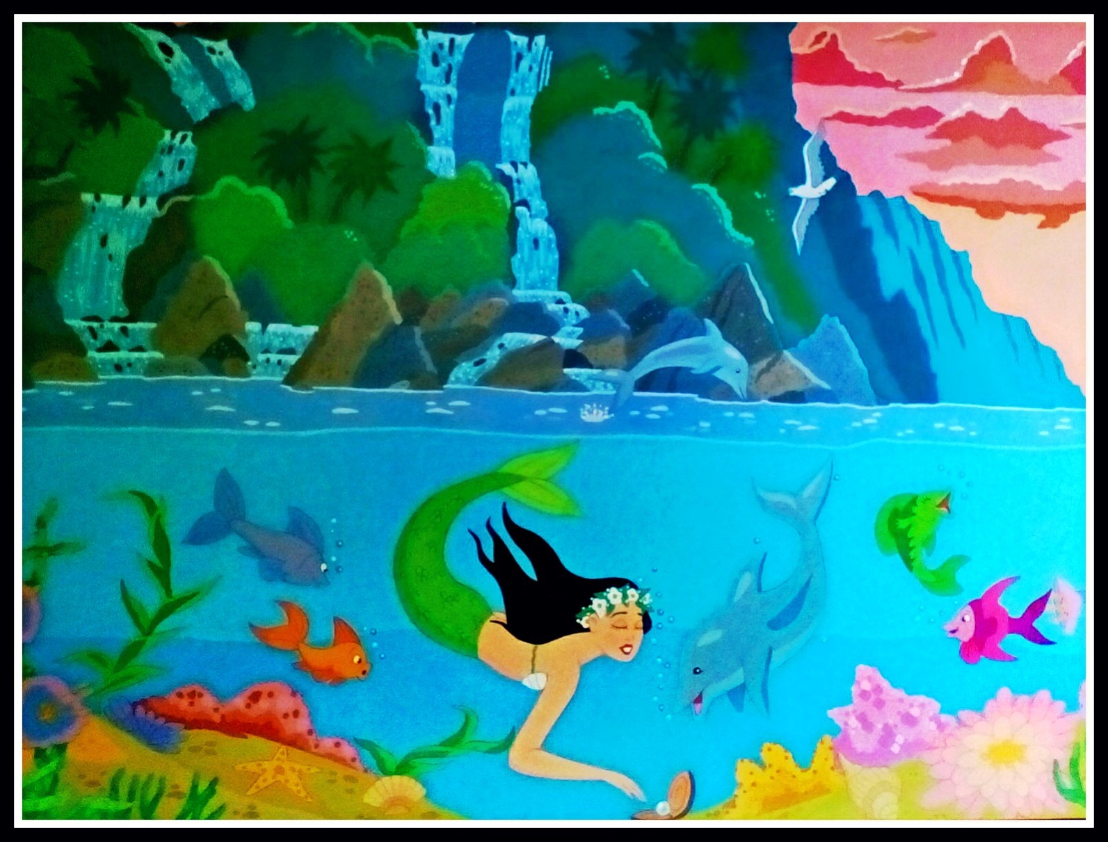 Hawaiian Mermaid by FoxyFlapper