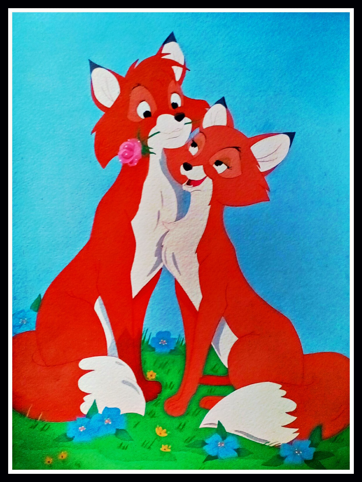 Tod and Vixey by FoxyFlapper