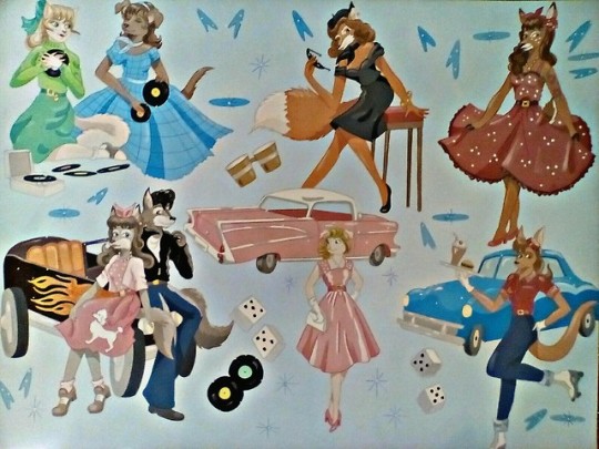 1950's Girls by FoxyFlapper