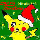 A very Merry Pikachu by FoxyVulpix