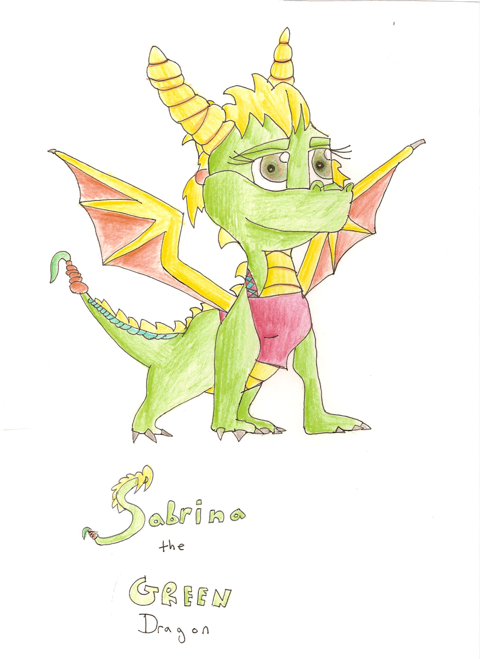 Sabrina the Green Dragon by Freyarule