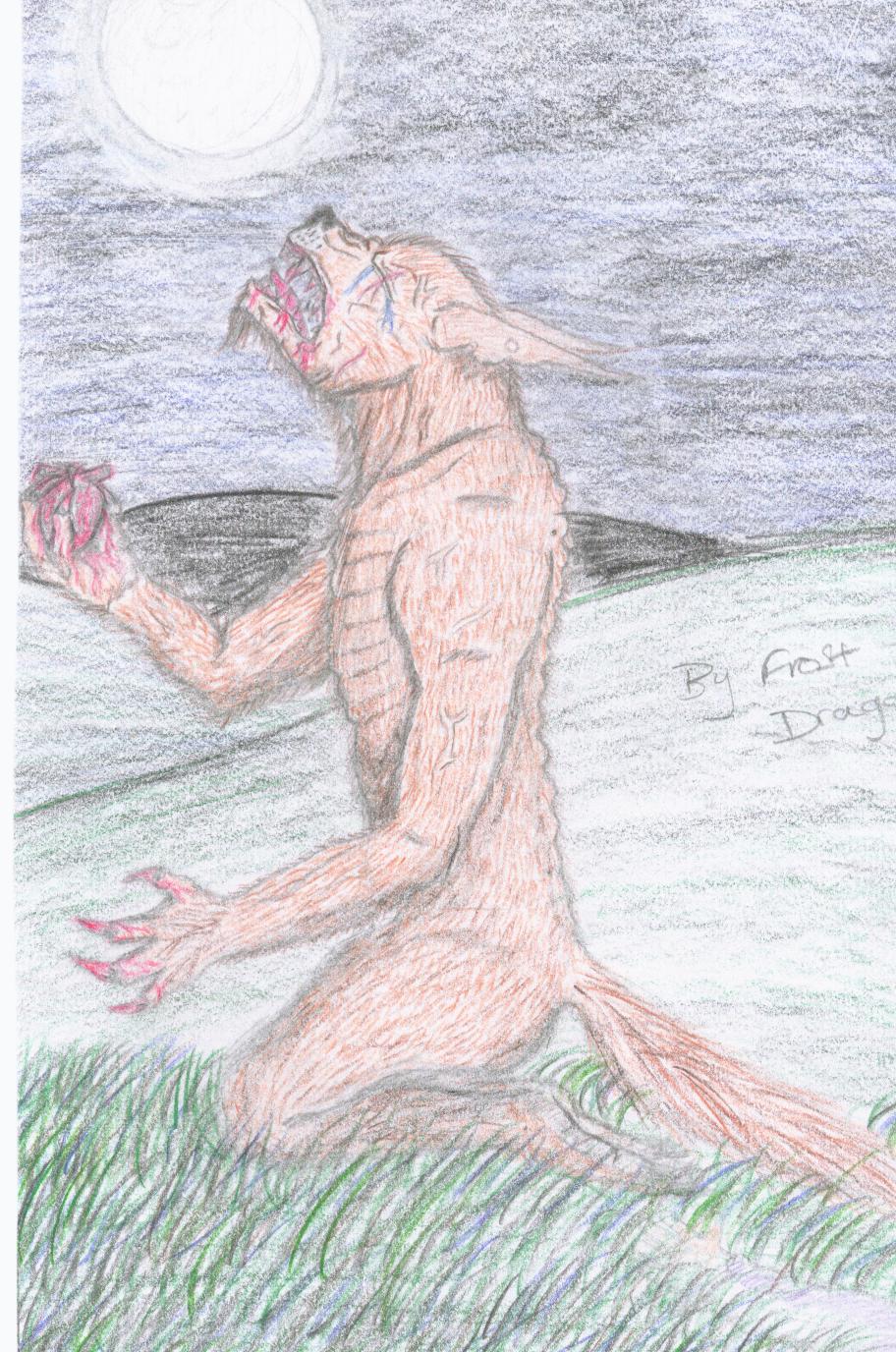 Werewolf's anguish by Frost_Dragon
