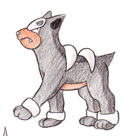 Houndour #228 by FudgemintGuardian