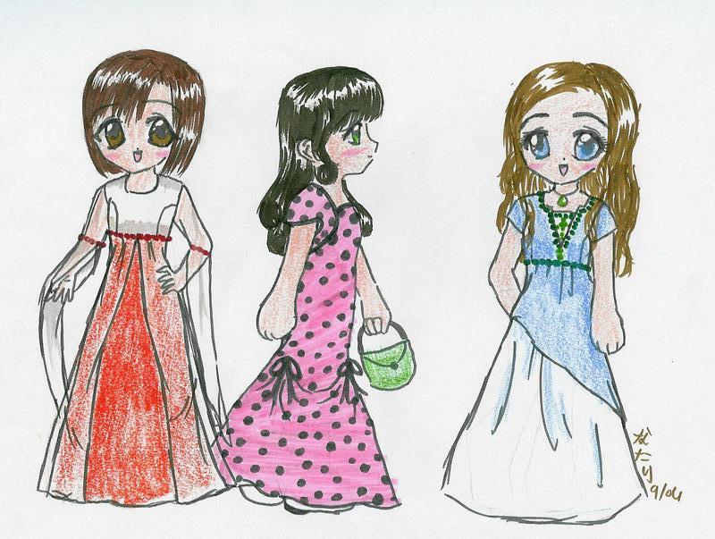 Chibi Prom Dresses by Fumie716