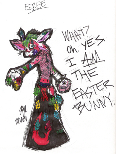 Eebee IS the easter Bunny by Furby_Killer