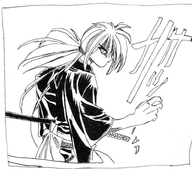 (Inking) Rurouni Kenshin by Furfighter