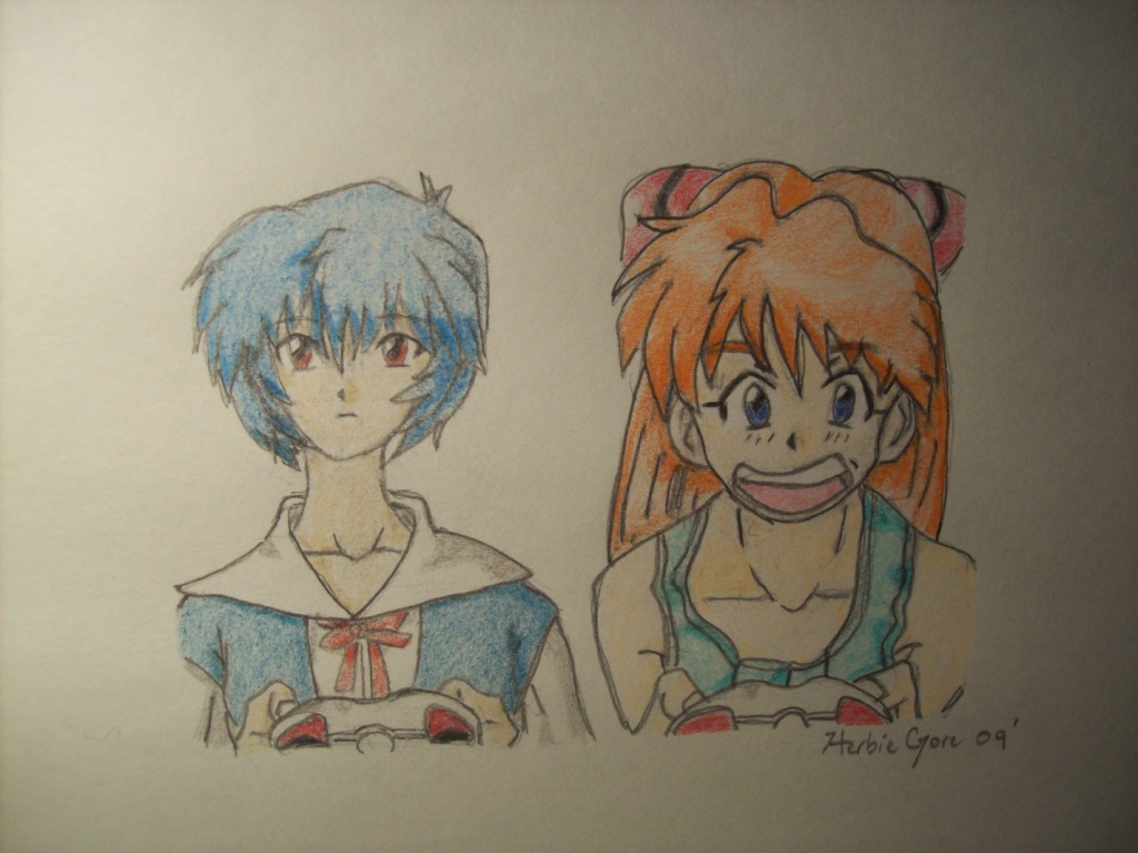 Rei and Asuka by Furfighter