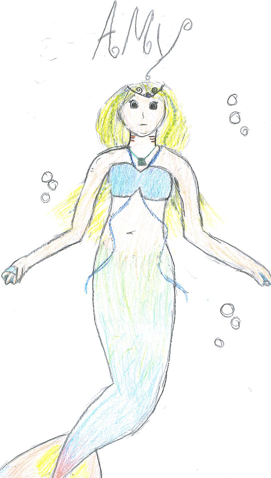 a mermaid by FuzzyMuffin