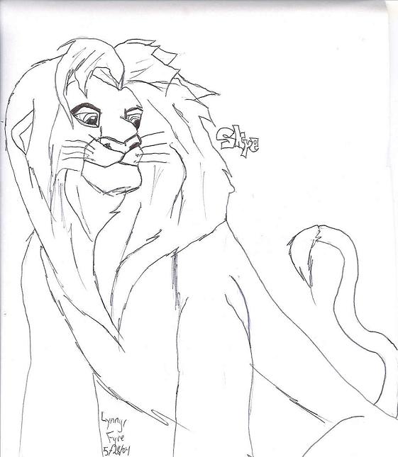 Skye the lion by Fyre