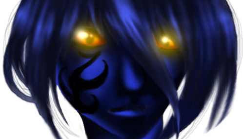 Blue Goddess Face by Fyrsiel