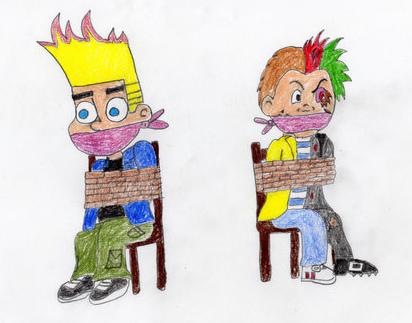 Johnny Test and Split Kit tied up by fad4ren - Fanart Central