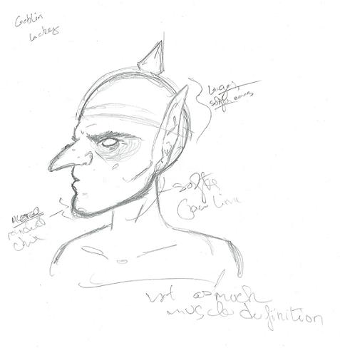 Goblin Lackey Sketch by falkonns_flight