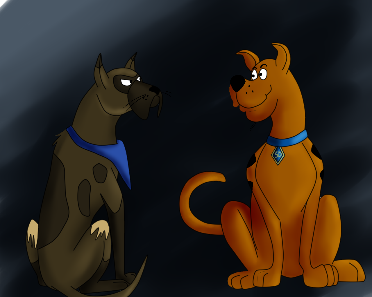 Groovy and Scooby by faunegilsaga