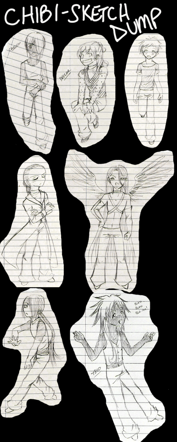 Chibi Sketch Dump by feari