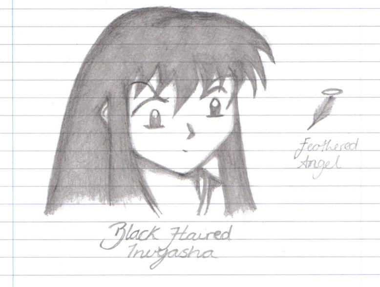Human Inuyasha sketch by featheredangel