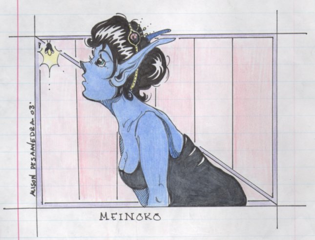 Meinoko Firefly (colored) by fengshui3357