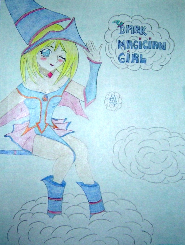 Dark Magician Girl (colored) by finalfantasygrl4