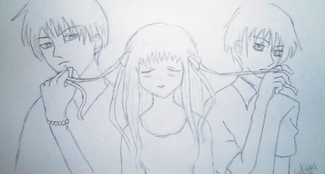 Kyo, Tohru, and Yuki by finalfantasygrl4
