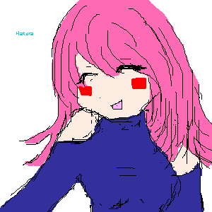 pink haired oekaki girl by finalfantasygrl4