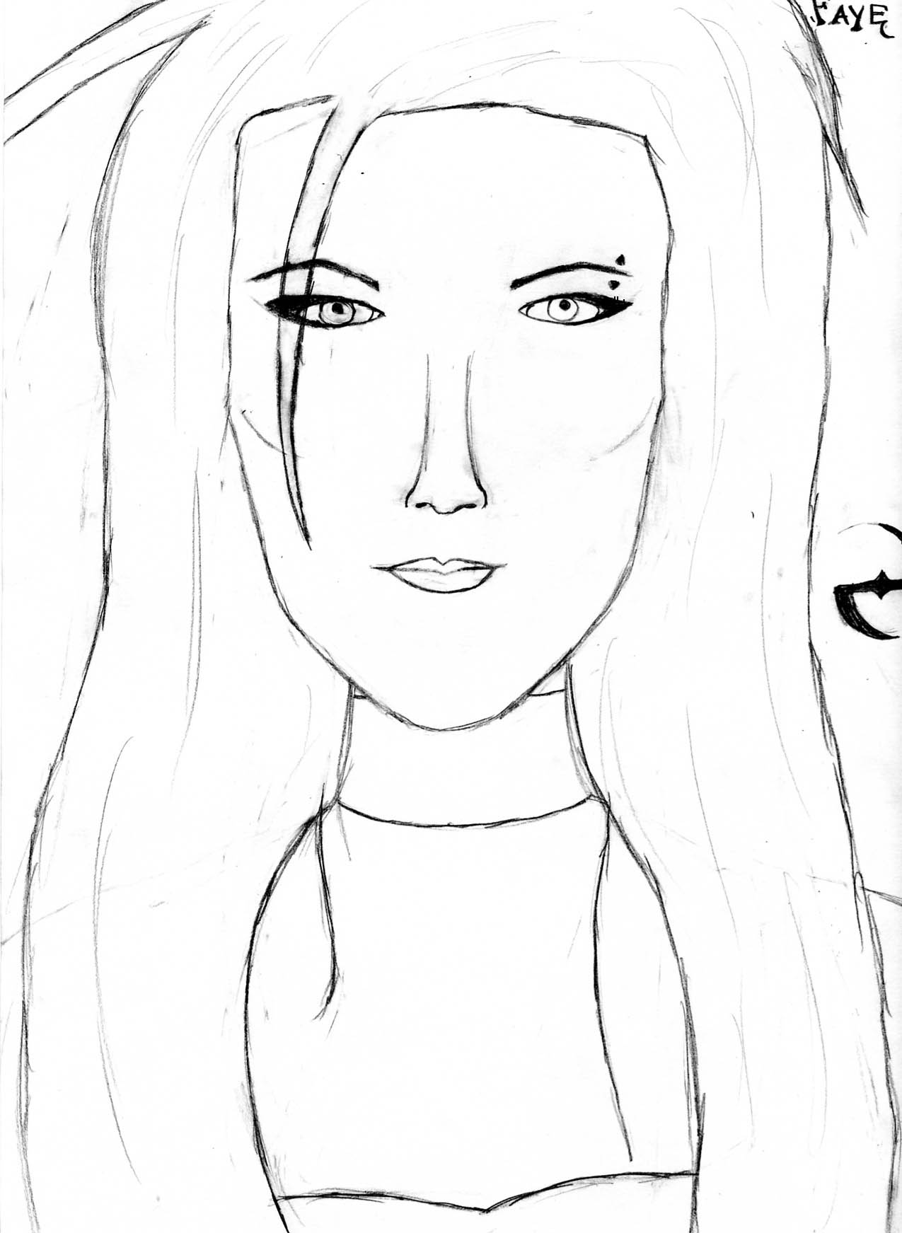 Amy Lee - Evanescance (uncolored) by fire-goddess