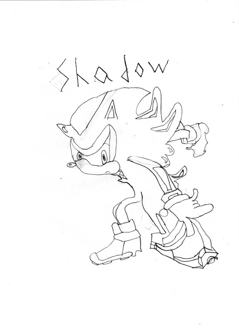 my first drawing of shadow+ by fireball40131