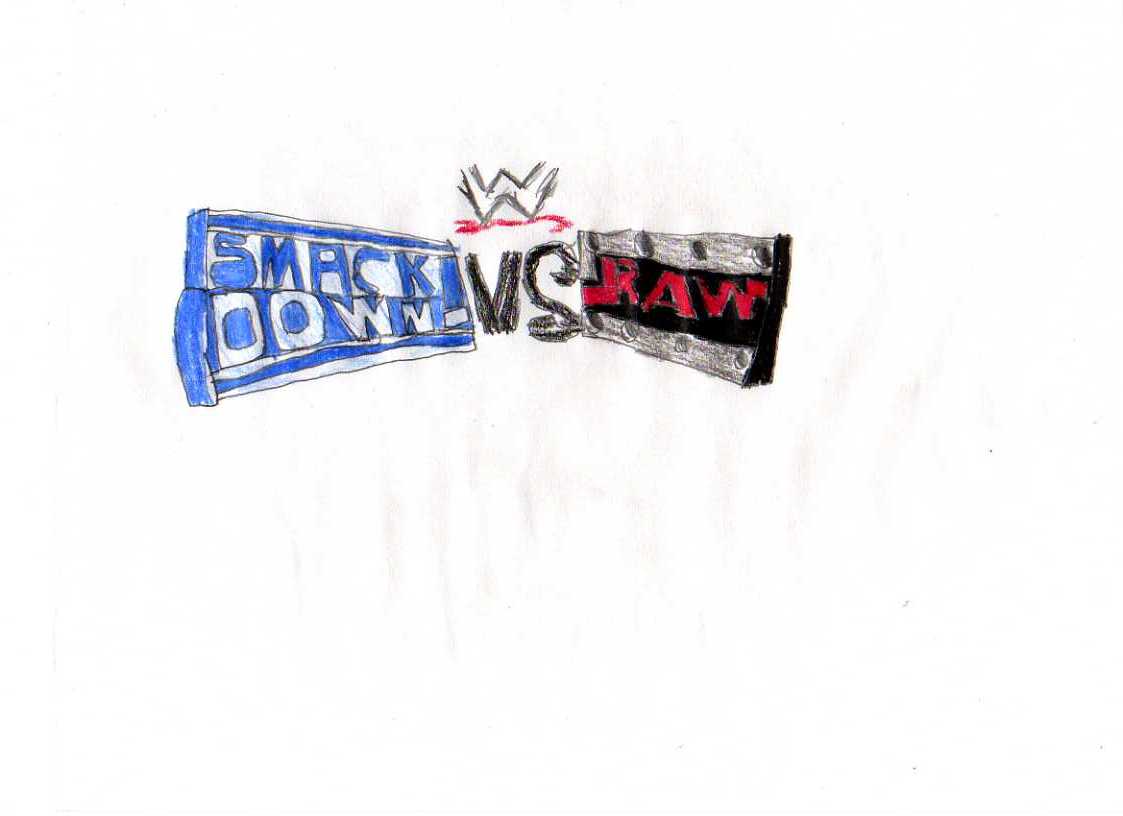 smackdown v.s. raw logo by fireball40131