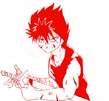 Hiei (pretty in red) by firedemon