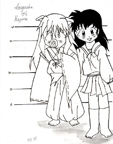 Chibi Inu and Kagome (request for Kerahatespenguin by firedemon