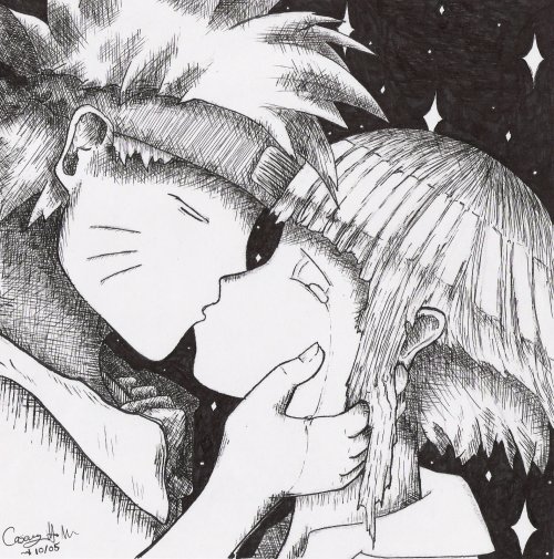 naruto and hinata kissing