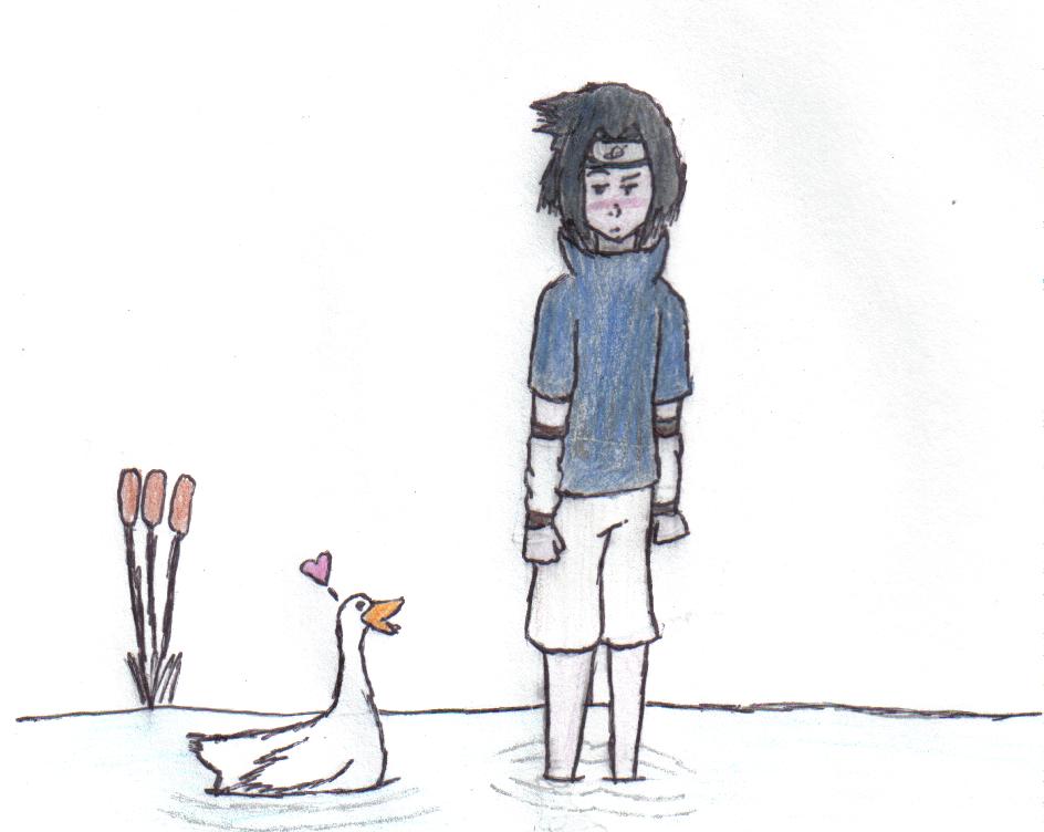 Sasuke's Duck Problems by firegem