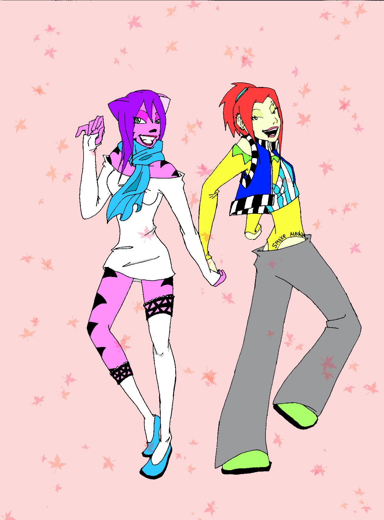 Chiai and Natasha coloured by firekat92