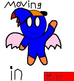 moving in with first chao drawing by flamefox