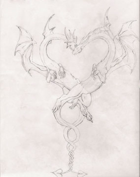 Dragon Love Knot by flamekitty84