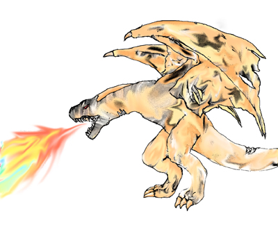 Cinnomon Roll Dragon by flamekitty84