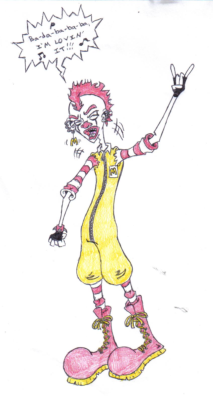 Rockin' Ronald McDonald by flammingcorn