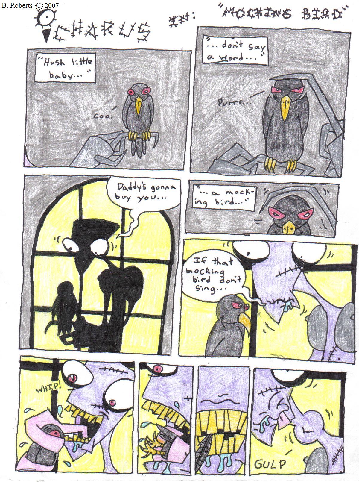 Icharus, Mocking Bird (page one) by flammingcorn