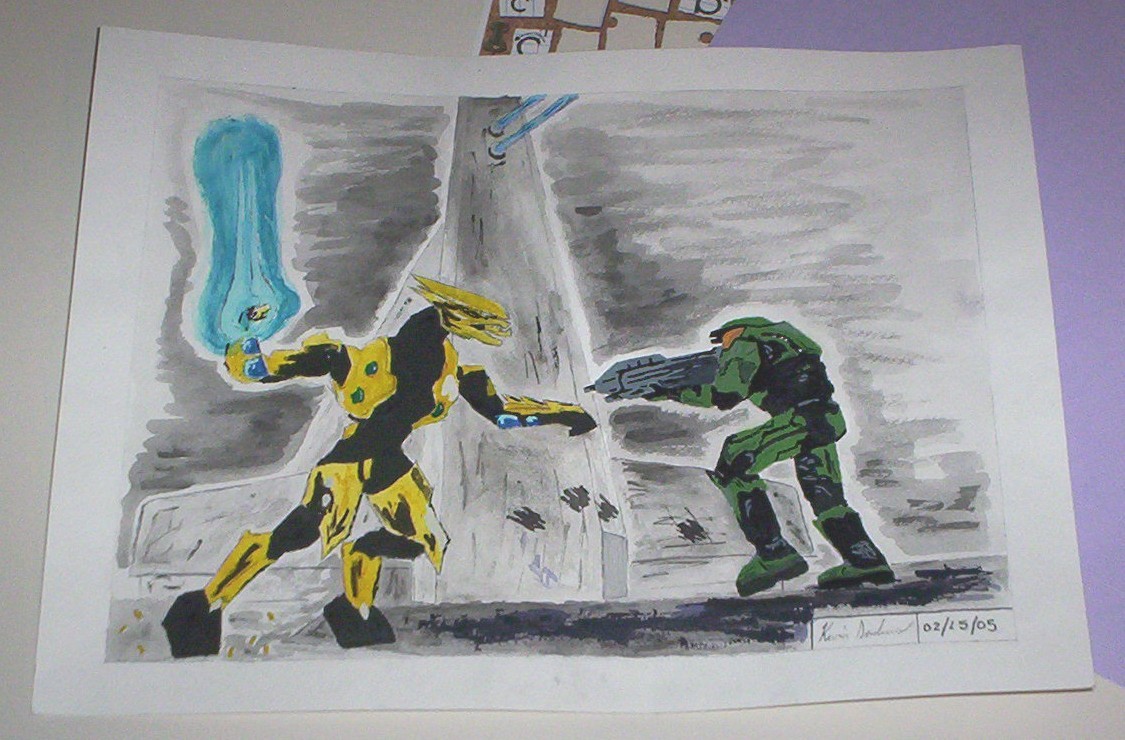 Master Chief & Gold Elite (Finished) by flclguy89