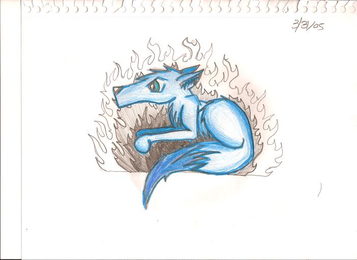blue wolf by fmaghostwolf