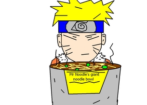 naruto eating mr.noodle... by foofighters111