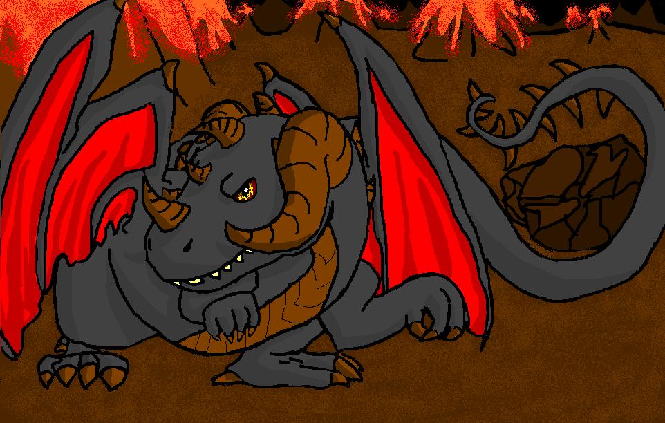 Evil glaring dragon *Look at it!* by foxwhisperer