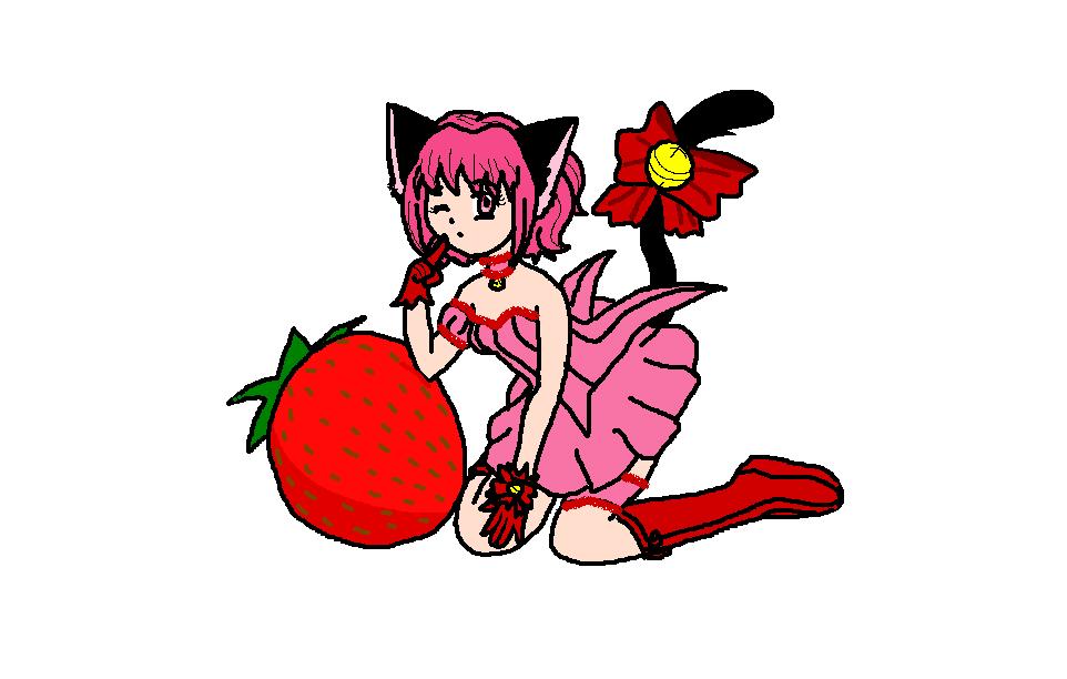 A strawberry and ichigo by foxwhisperer