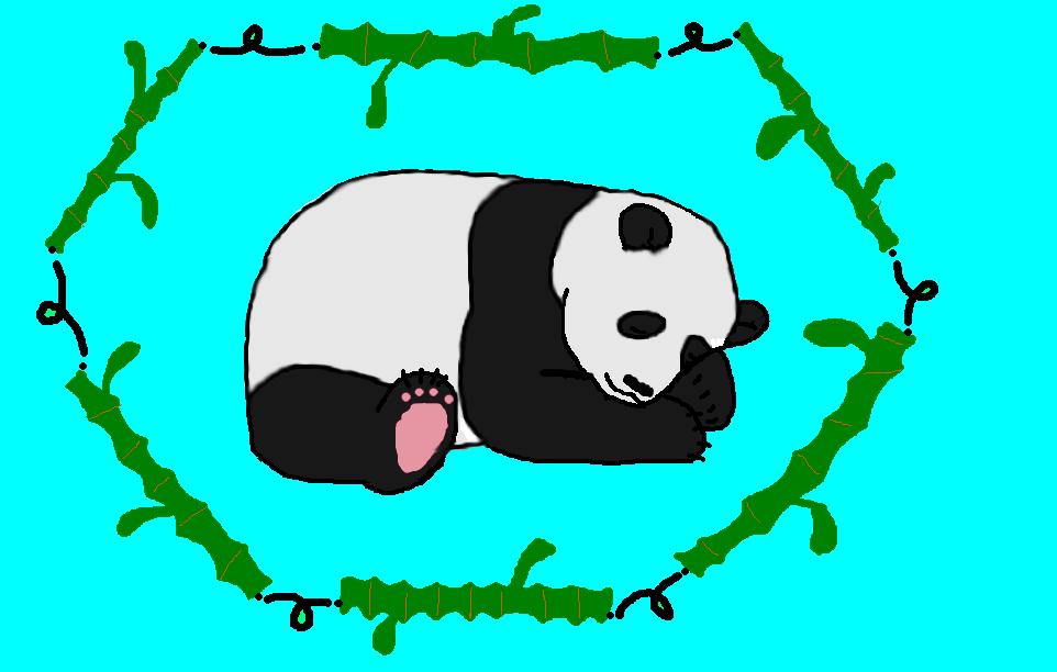 sleepy panda by foxwhisperer