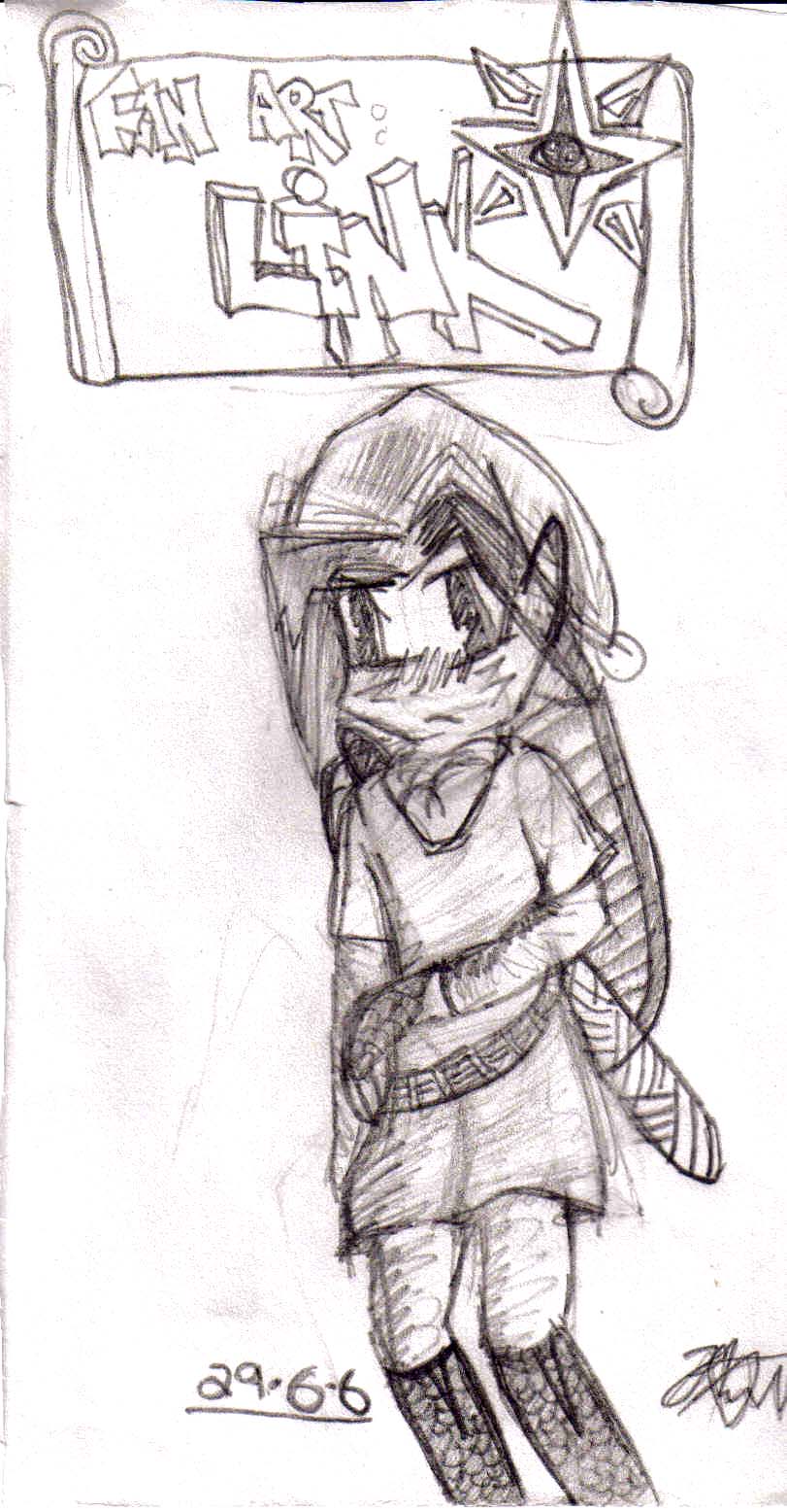 Pencilled, Un-inked Link by freakypickle