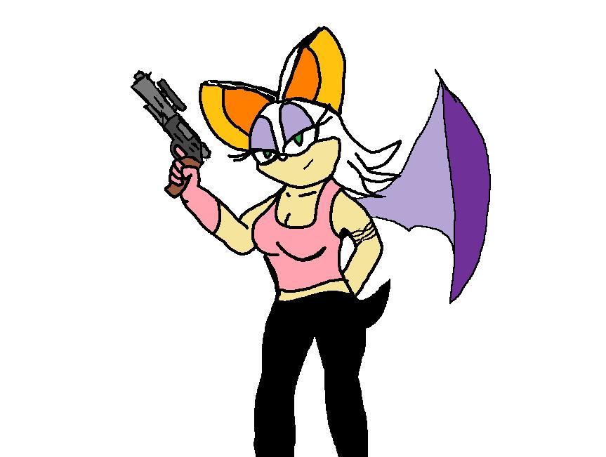 rouge the bat with a gun by freeman