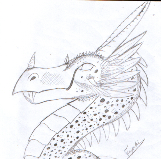 Zerra's dragon forme by freyaloi