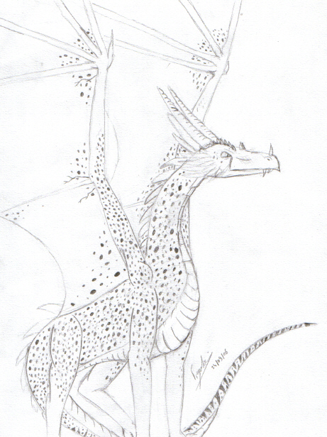 Zerra's dragon forme by freyaloi