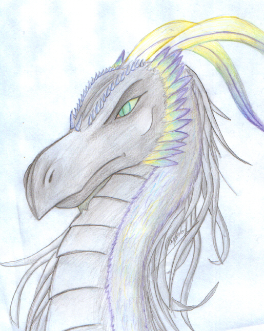 Sephiroth's dragon form by freyaloi