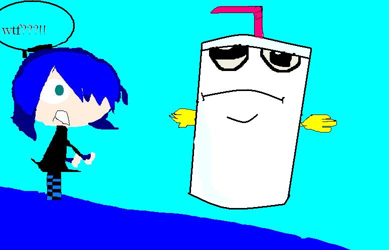 An anmal crossing girl meets master shake by frozenpoptartkoolaid