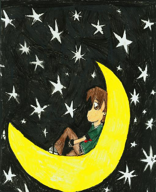 Evan the Moon Boy by fuzzyavalanchefob