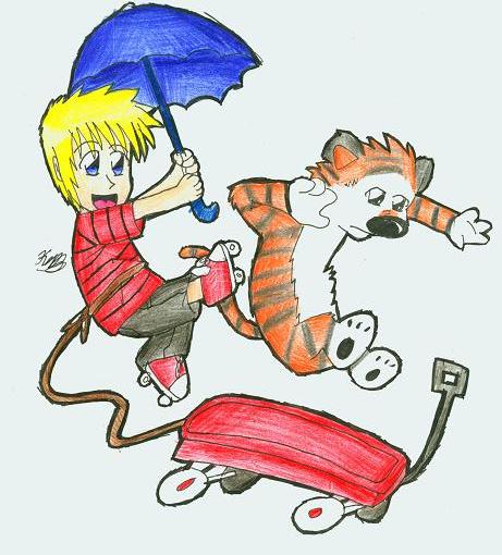 Calvin and Hobbes by fuzzyavalanchefob